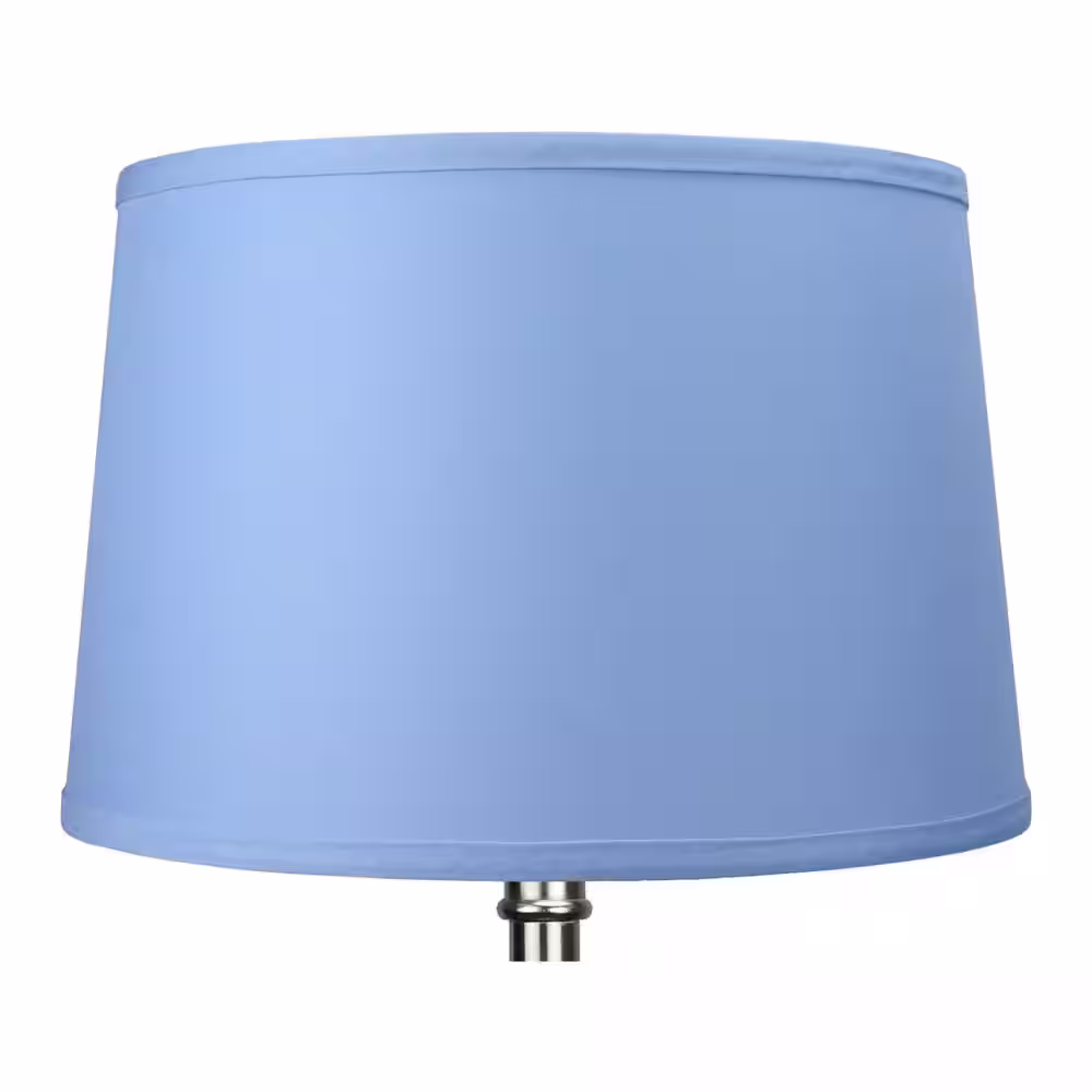 FenchelShades.com Fenchel Shades 13 in. Top Diameter x 15 in. Bottom Diameter x 10 in. Slant, Empire Lamp Shade - Linen Periwinkle
