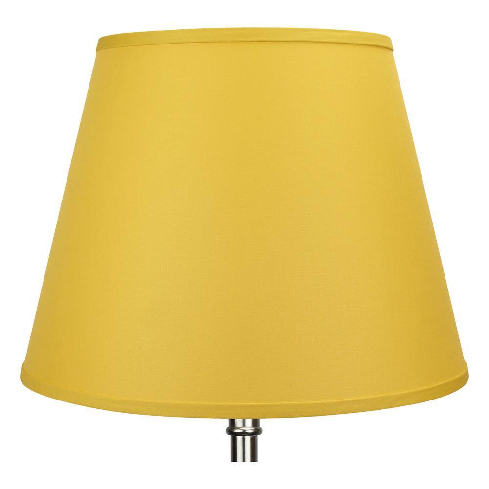 FenchelShades.com 11 in. Top Diameter x 17 in. Bottom Diameter x 13 in. Slant Linen Curry Empire Lamp Shade