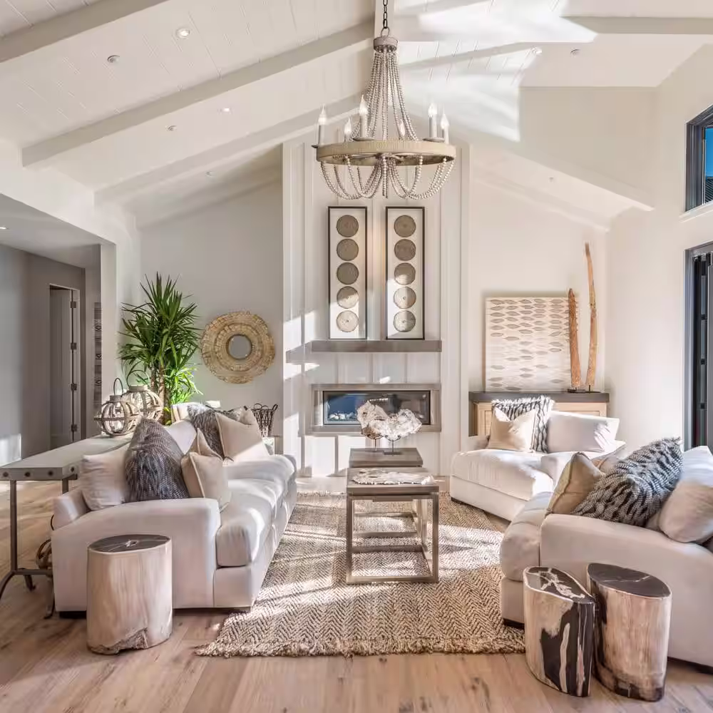 matrix decor 6-Light Wood Vintage Candle Chandelier