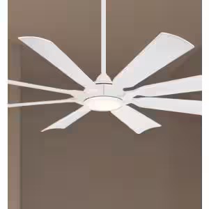 MINKA-AIRE Future 65 in. LED Indoor Outdoor Flat White Ceiling Fan with Remote