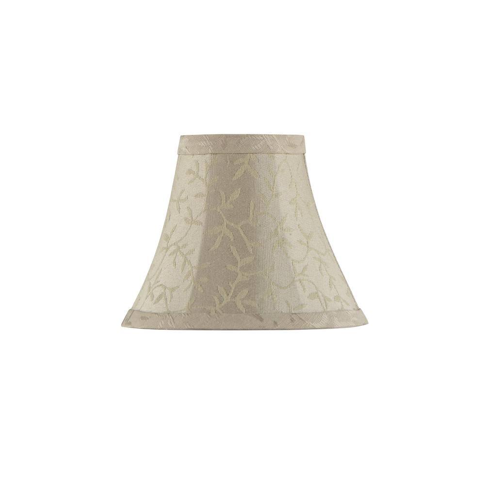 Aspen Creative Corporation 6 in. x 5 in. Beige with Vine Leaf Design Bell Lamp Shade (6-Pack)