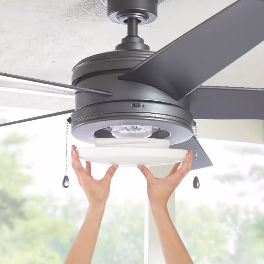 Home Decorators Collection Portwood 60 in. LED Outdoor Natural Iron Ceiling Fan