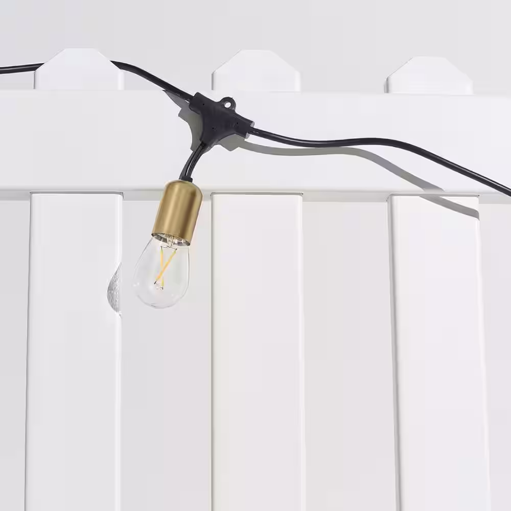 Brightech Ambience Glow 15-Light 48 ft. Outdoor Plug-in 2W 2700k LED S14 Hanging Edison Bulb String-Light