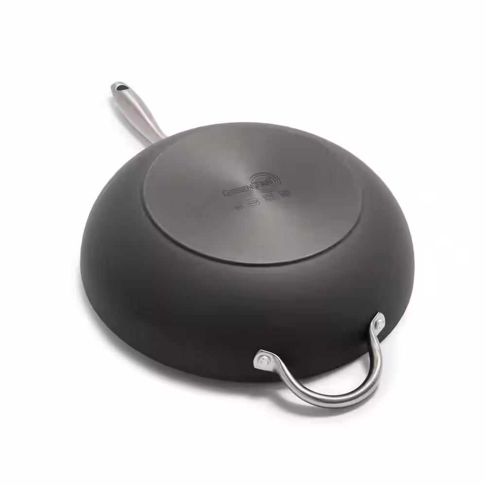 GreenPan Lima 12 .5 in.  Hard Anodized Aluminum Ceramic Nonstick Frying Pan Wok