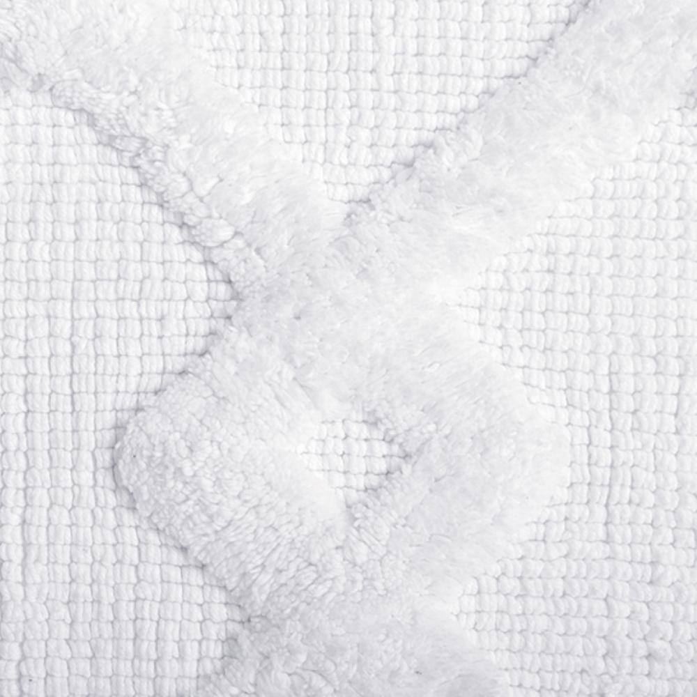 None Mountain Peak Bath Mat 20 in. x 30 in. Cotton White