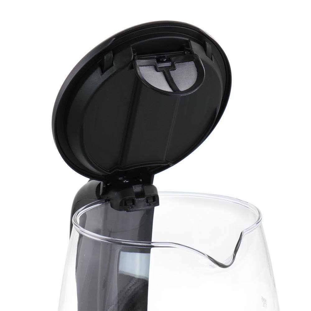 Better Chef 1.7 Liter 360 Degree Clear Glass Cordless Electric Kettle