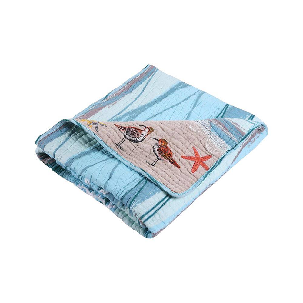 Greenland Home Fashions Maui Multicolored Quilted Cotton Throw