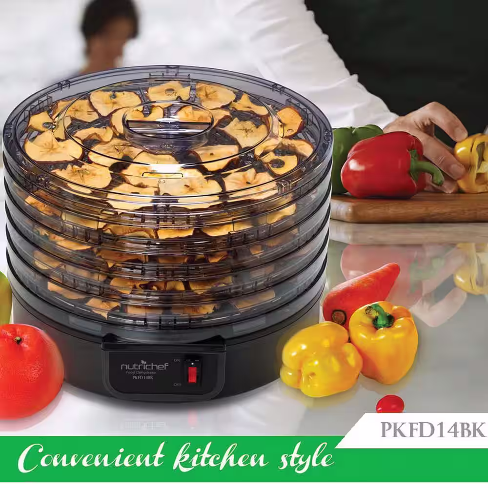 NutriChef 5-Tray Black Food Dehydrator