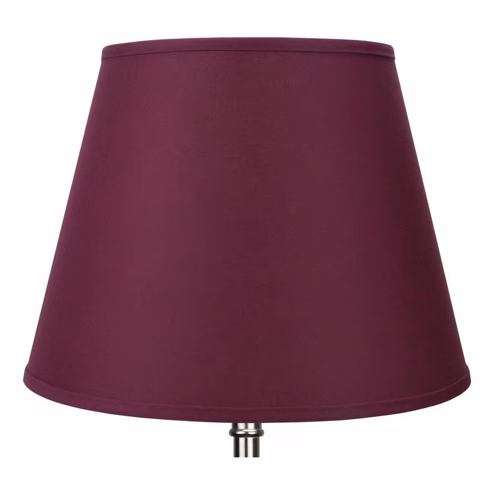 FenchelShades.com 11 in. Top Diameter x 17 in. Bottom Diameter x 13 in. Slant Linen Burgundy Empire Lamp Shade