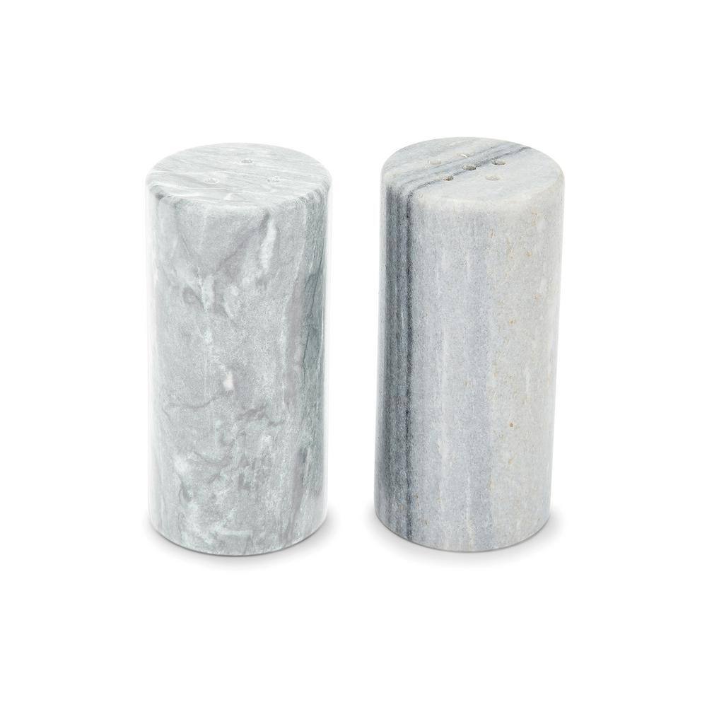 Fox Run Marble Salt and Pepper Shaker, White