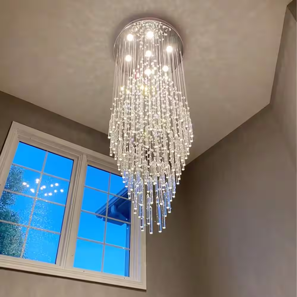 Maxax Albany 7-Light Clear Statement Empire Chandelier with Crystal Accents