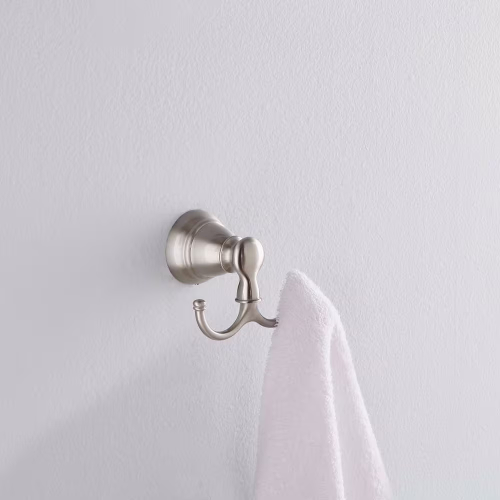 MOEN Banbury Double Robe Hook in Brushed Nickel (2-Pack Combo)
