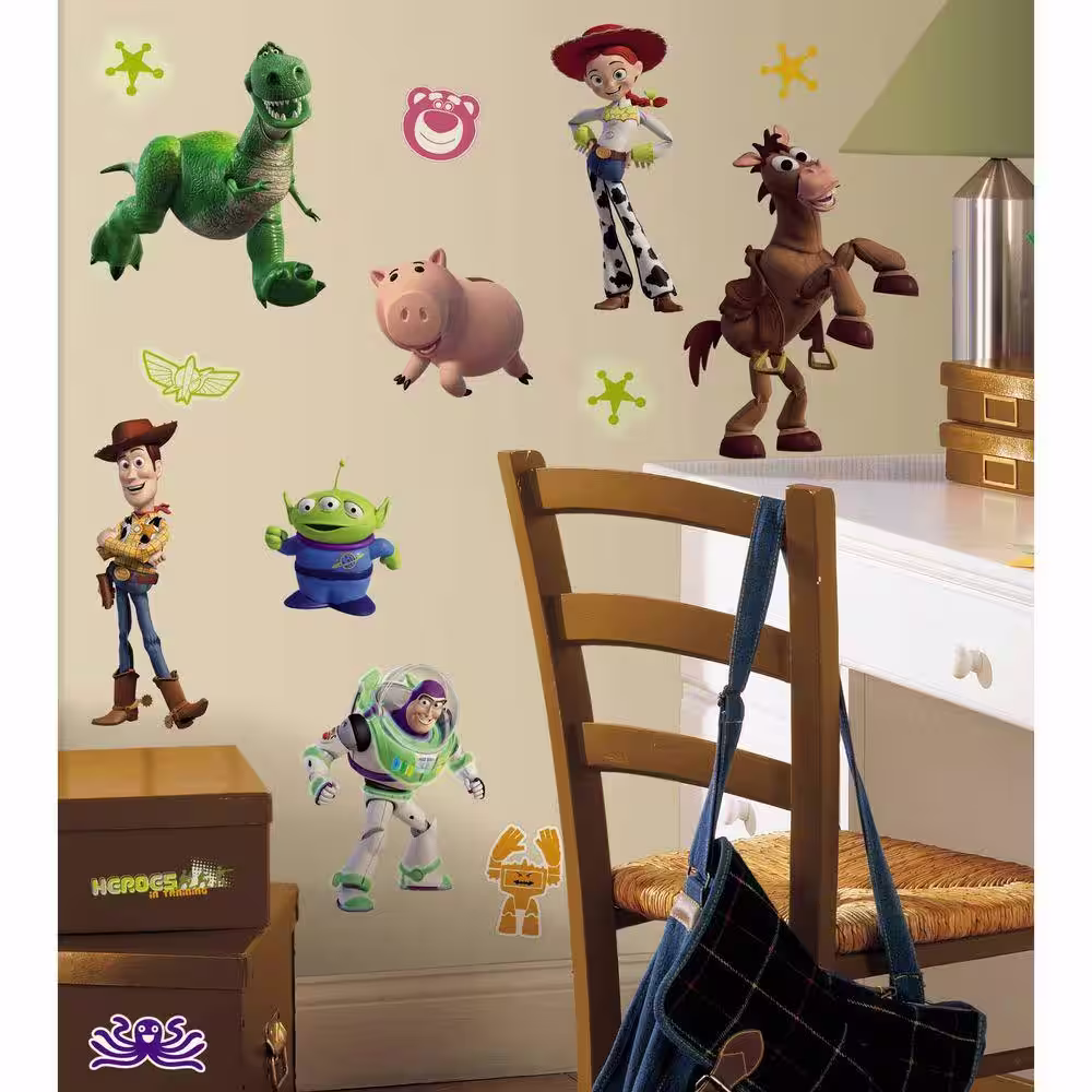 RoomMates 5 in. x 11.5 in. Toy Story 3 Peel and Stick Wall Decals (33-Piece)