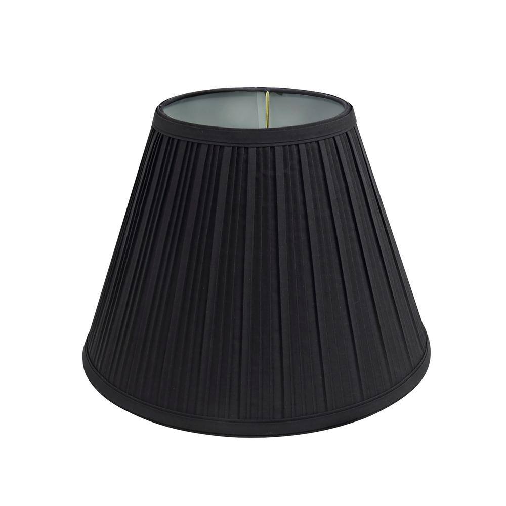 Aspen Creative Corporation 12 in. x 9 in. Black Pleated Empire Lamp Shade