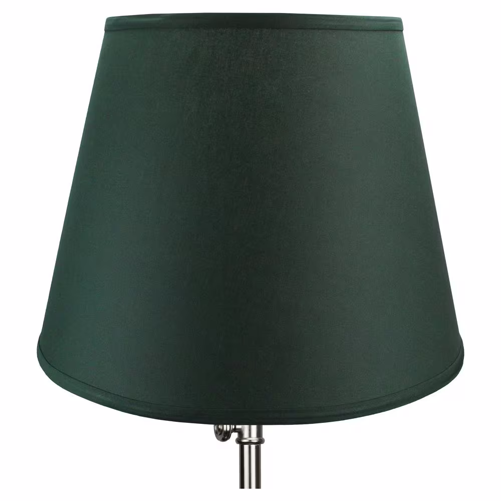 FenchelShades.com 11 in. Top Diameter x 17 in. Bottom Diameter x 13 in. Slant Linen Hunter Green Empire Lamp Shade