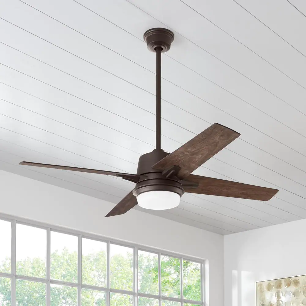 Home Decorators Collection 56 in. Montel LED Espresso Bronze Ceiling Fan With Light and Remote Control