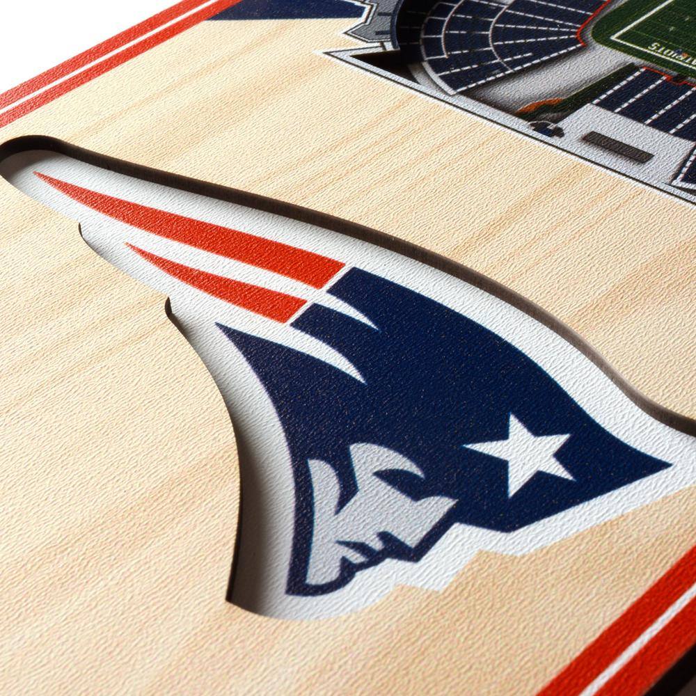 YouTheFan NFL New England Patriots 6 in. x 19 in. 3D Stadium Banner-Gillette Stadium