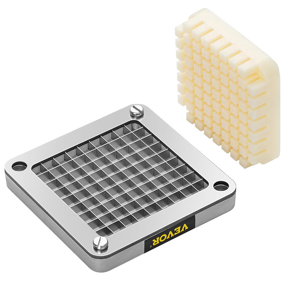 VEVOR Replacement Chopper Blade 3/8 in. 3 PCS French Fry Blade Assembly Stainless Steel Dicer Parts and Push Block