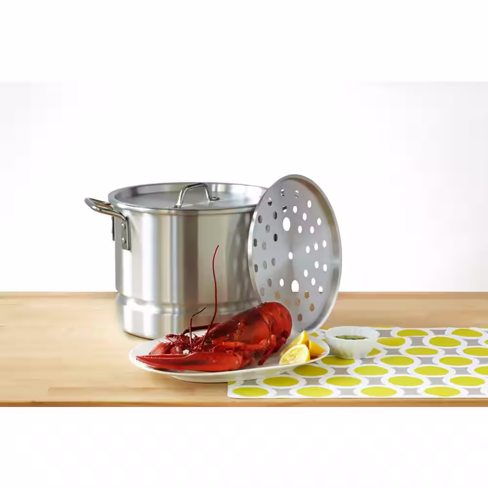 IMUSA Mexicana 20 qt. Aluminum Stovetop Steamer with Lid and Steam Tray