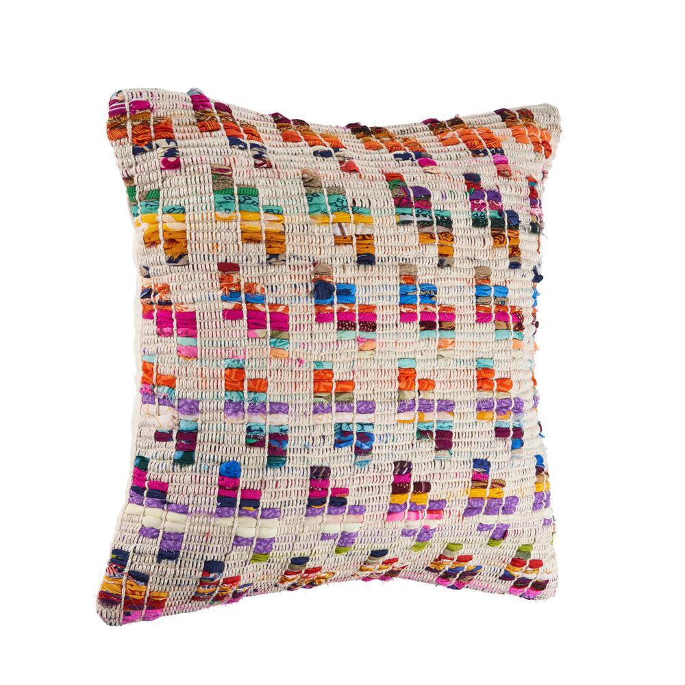LR Home Lucia 20 in. x 20 in. Multi-Color Eclectic Standard Throw Pillow