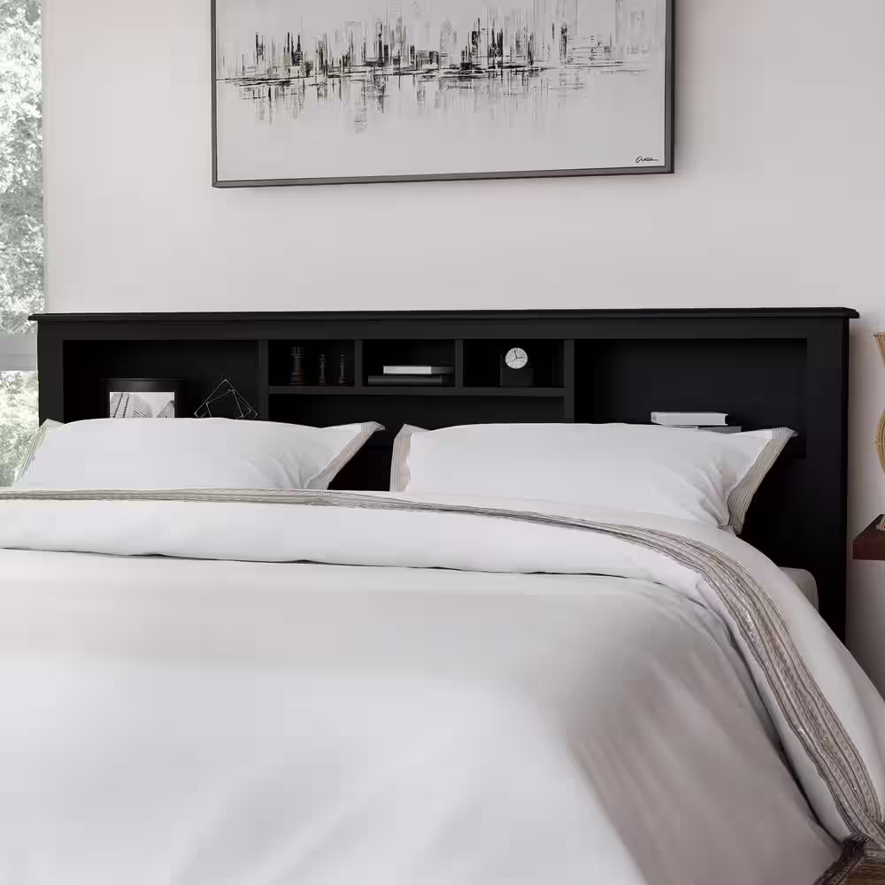 Prepac Sonoma Black King Headboard