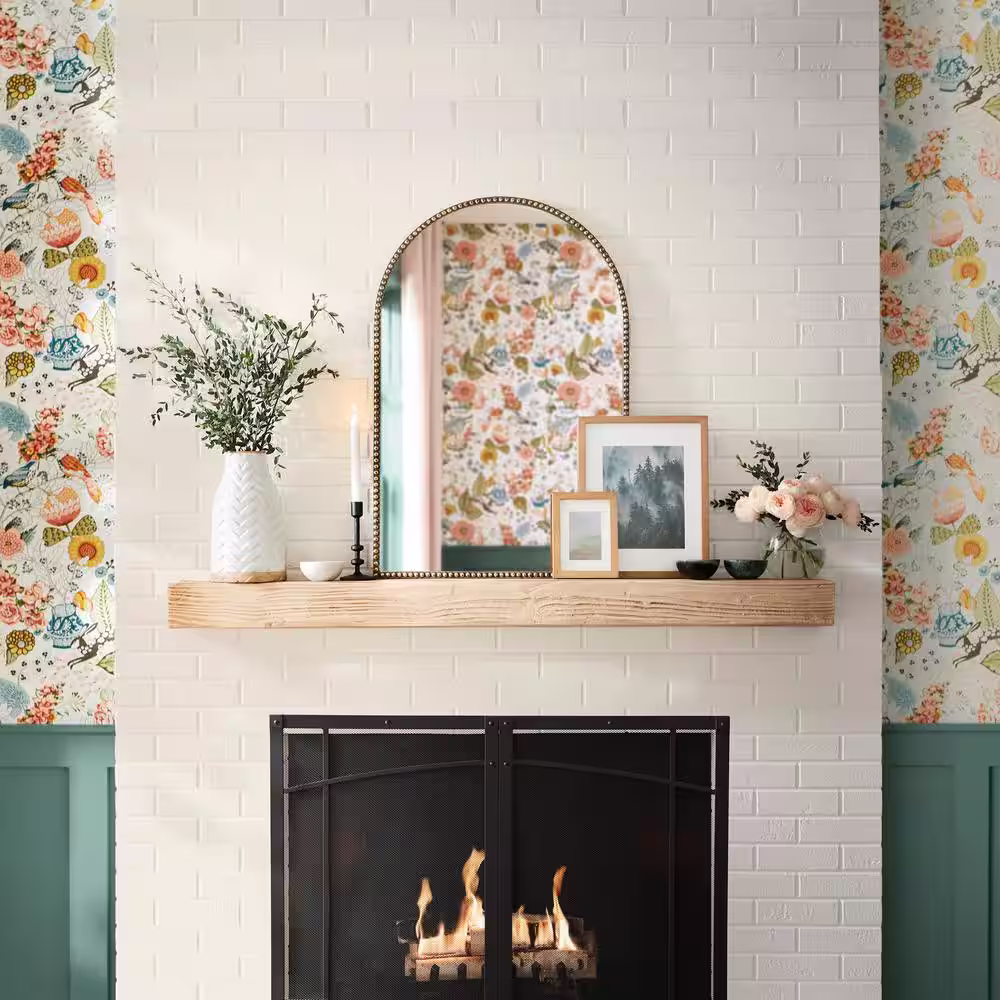 DesignOvation Gallery 5 in. x 7 in. Matted to 3.5 in. x 5 in. Rustic Brown Wood Picture Frame (Set of 4)