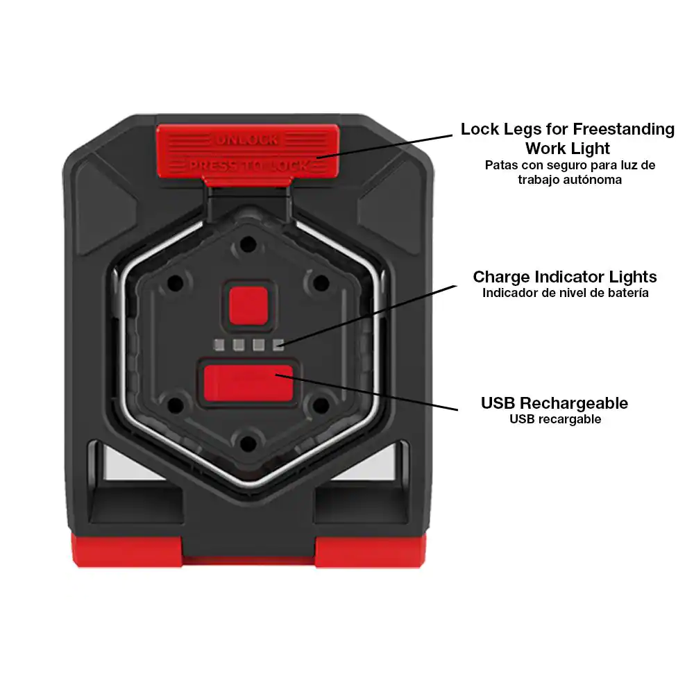 Husky 1500-Lumens Rechargeable Clamp LED Work Light
