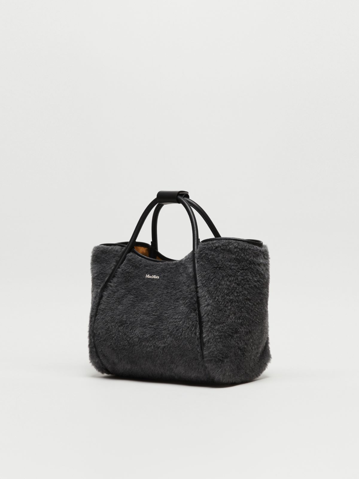 MAXMARA ACCESSORI Small Marine Bag in wool and alpaca Teddy fabric