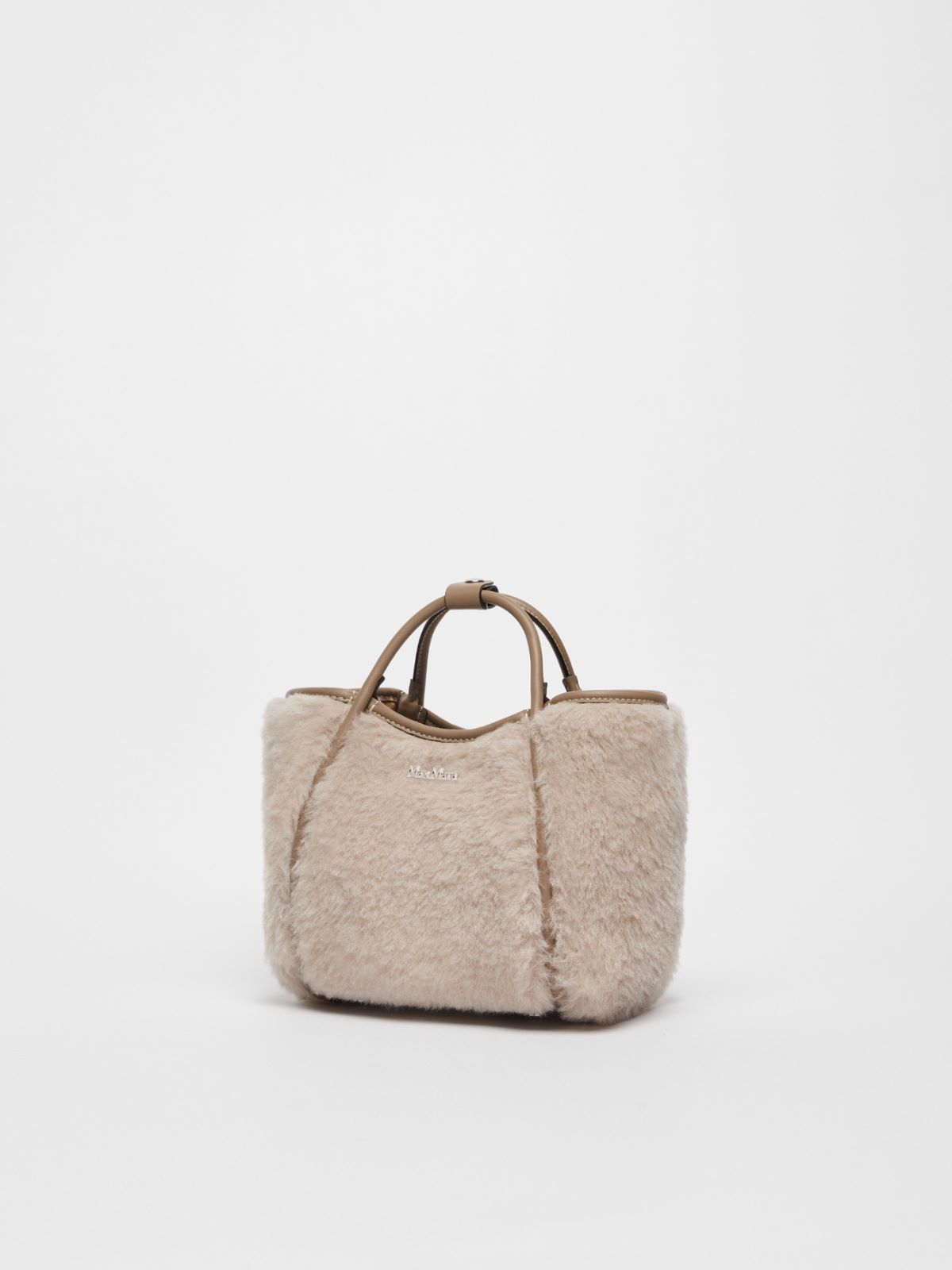 MAXMARA ACCESSORI Extra Small Marine Bag in alpaca and wool Teddy fabric
