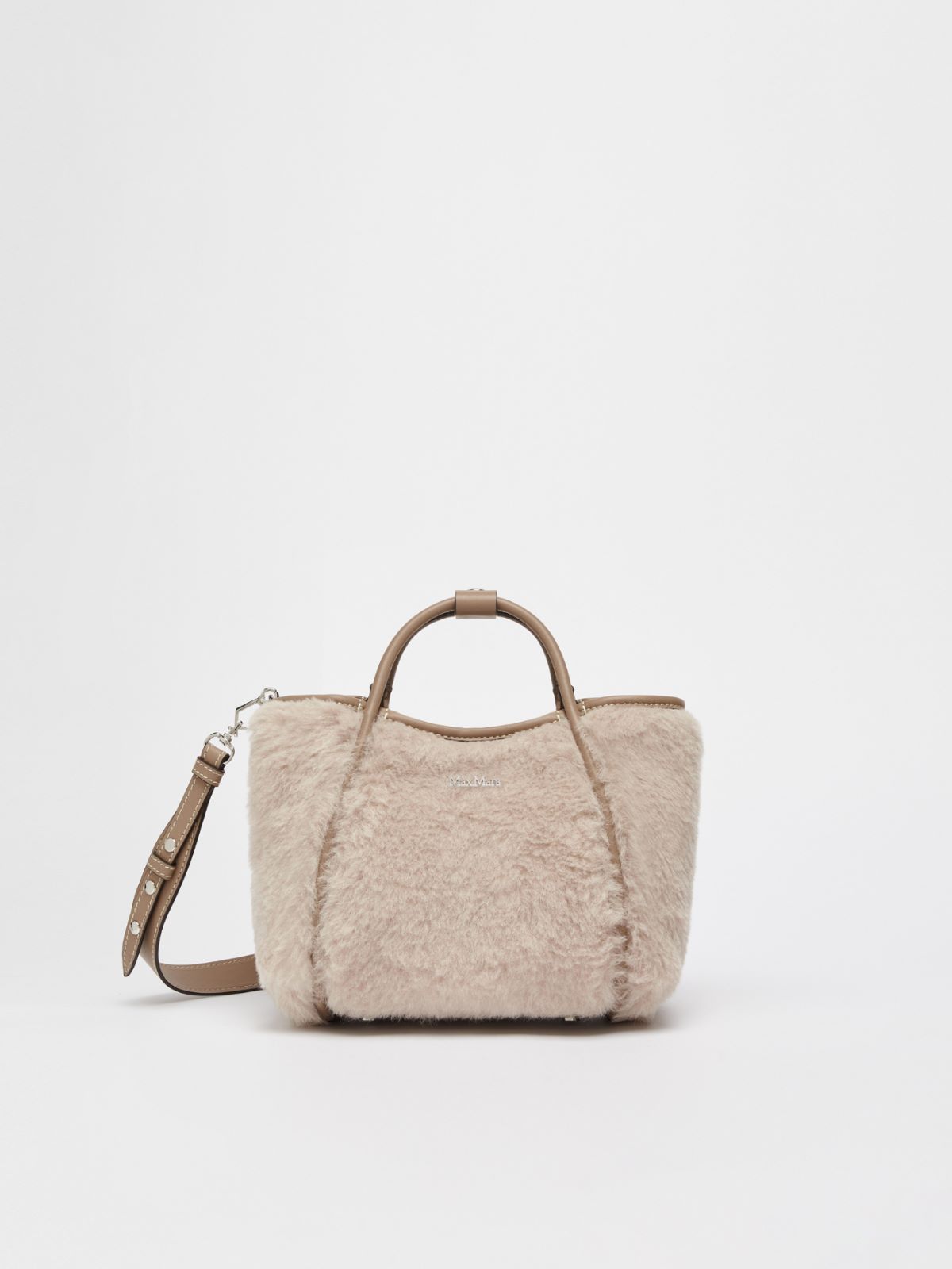 MAXMARA ACCESSORI Extra Small Marine Bag in alpaca and wool Teddy fabric