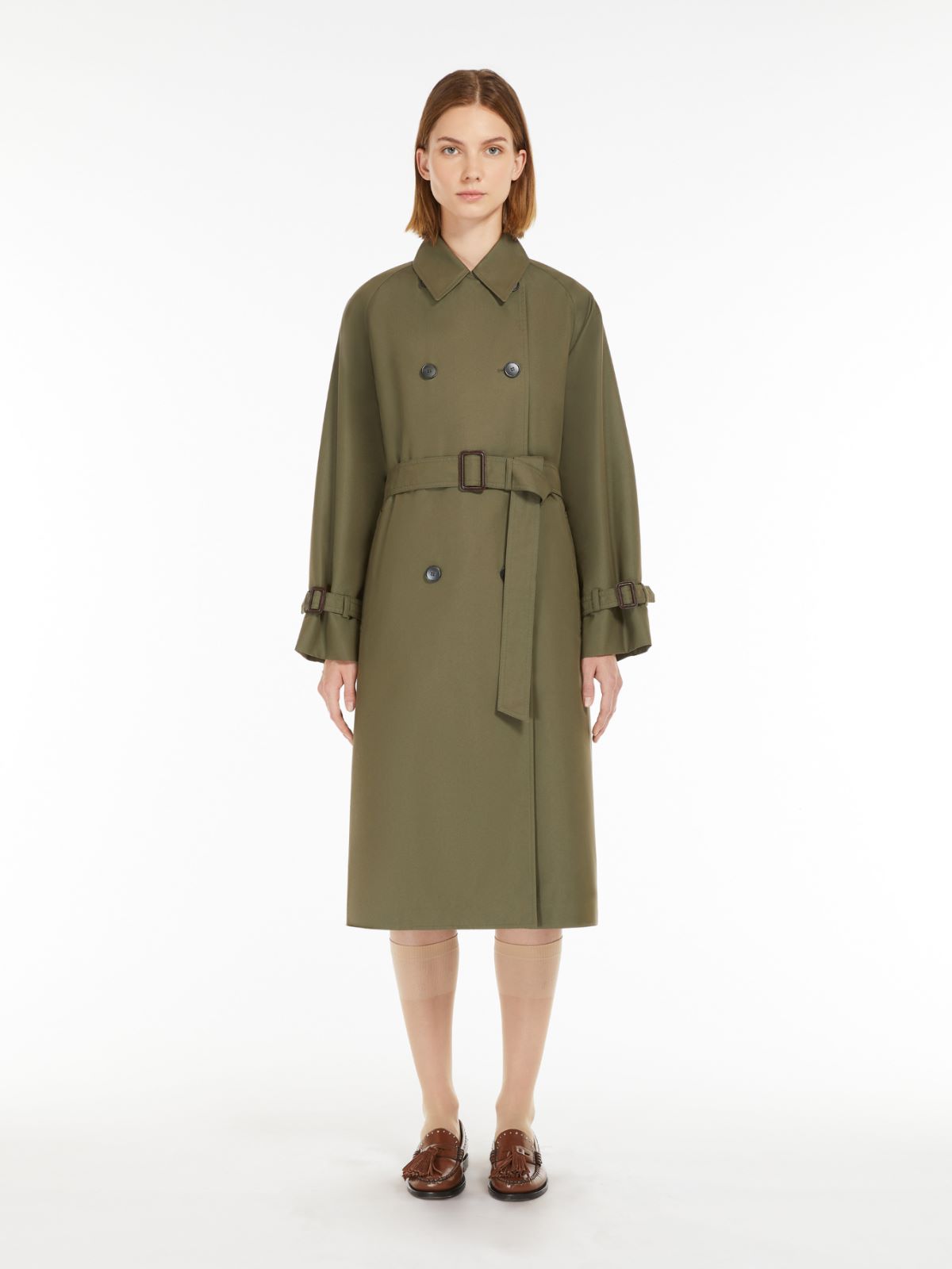 WEEKEND MAX MARA Reversible trench coat in water-repellent gabardine