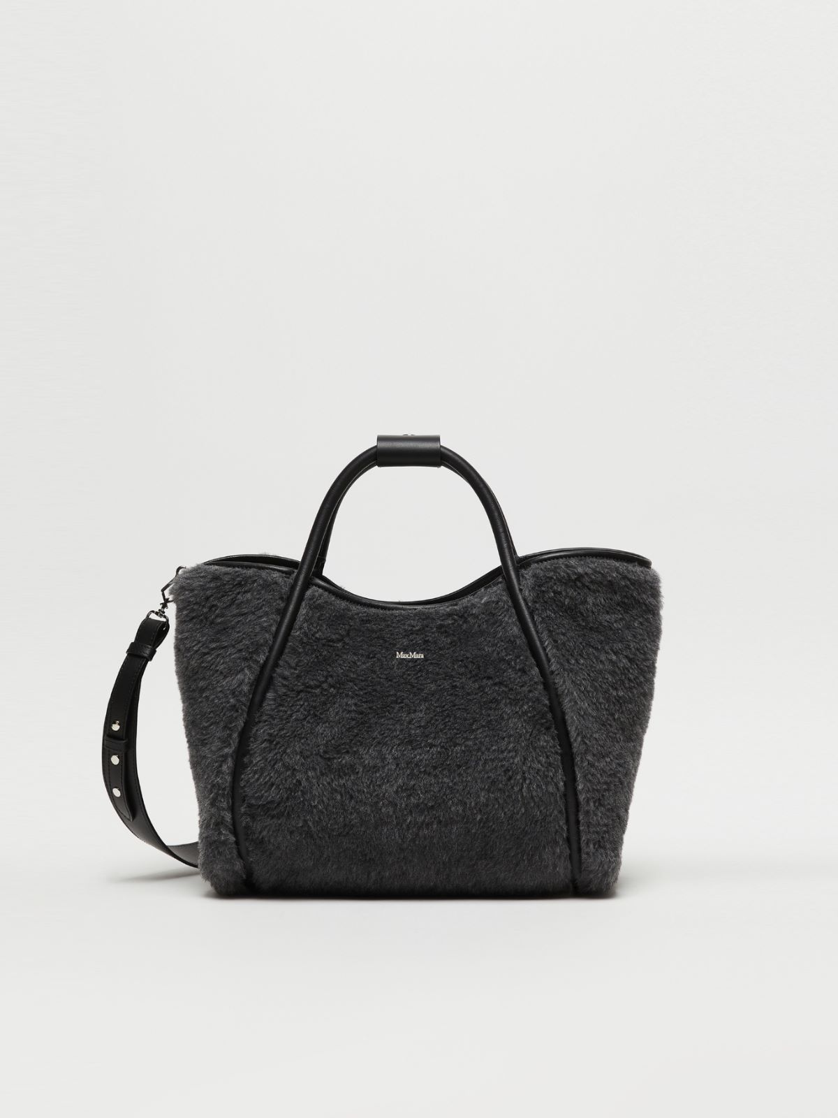 MAXMARA ACCESSORI Small Marine Bag in wool and alpaca Teddy fabric
