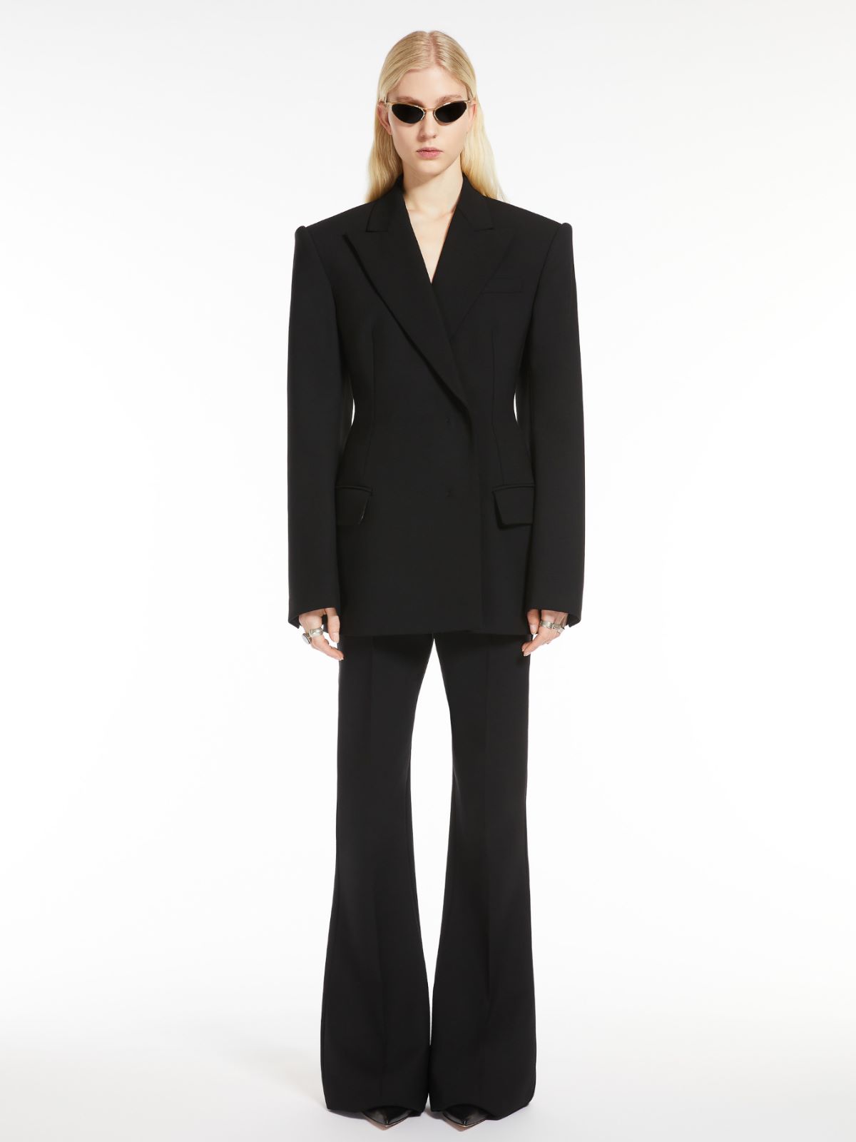 SPORTMAX Double-breasted stretch wool blazer - KLEPSYDRA CAPSULE