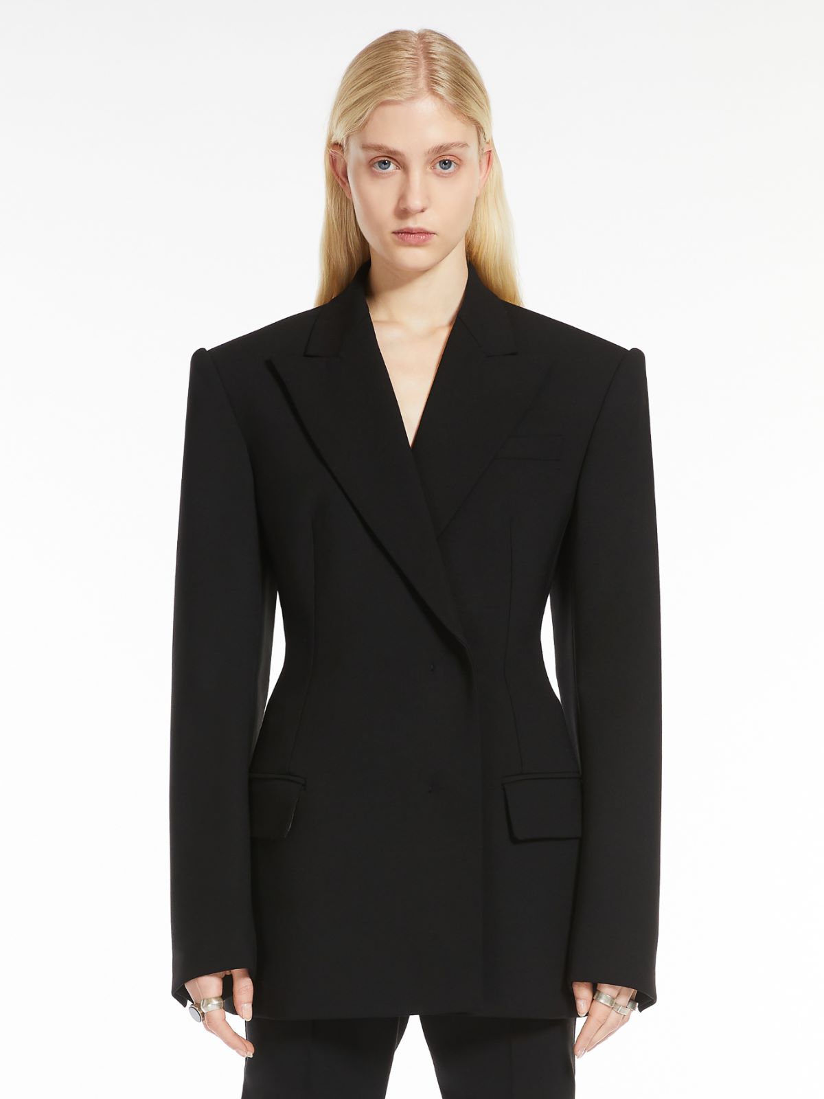 SPORTMAX Double-breasted stretch wool blazer - KLEPSYDRA CAPSULE