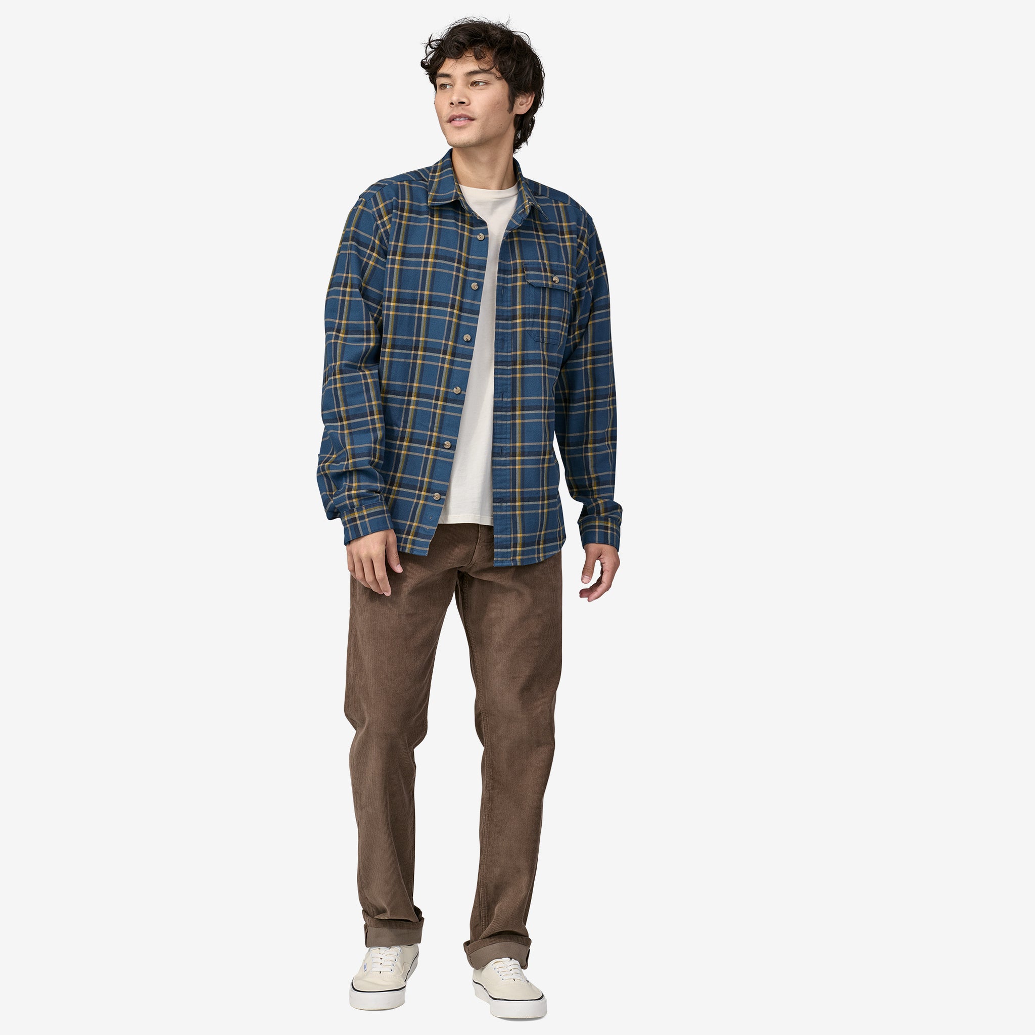 Men's Long-Sleeved Cotton in Conversion Lightweight Fjord Flannel Shirt