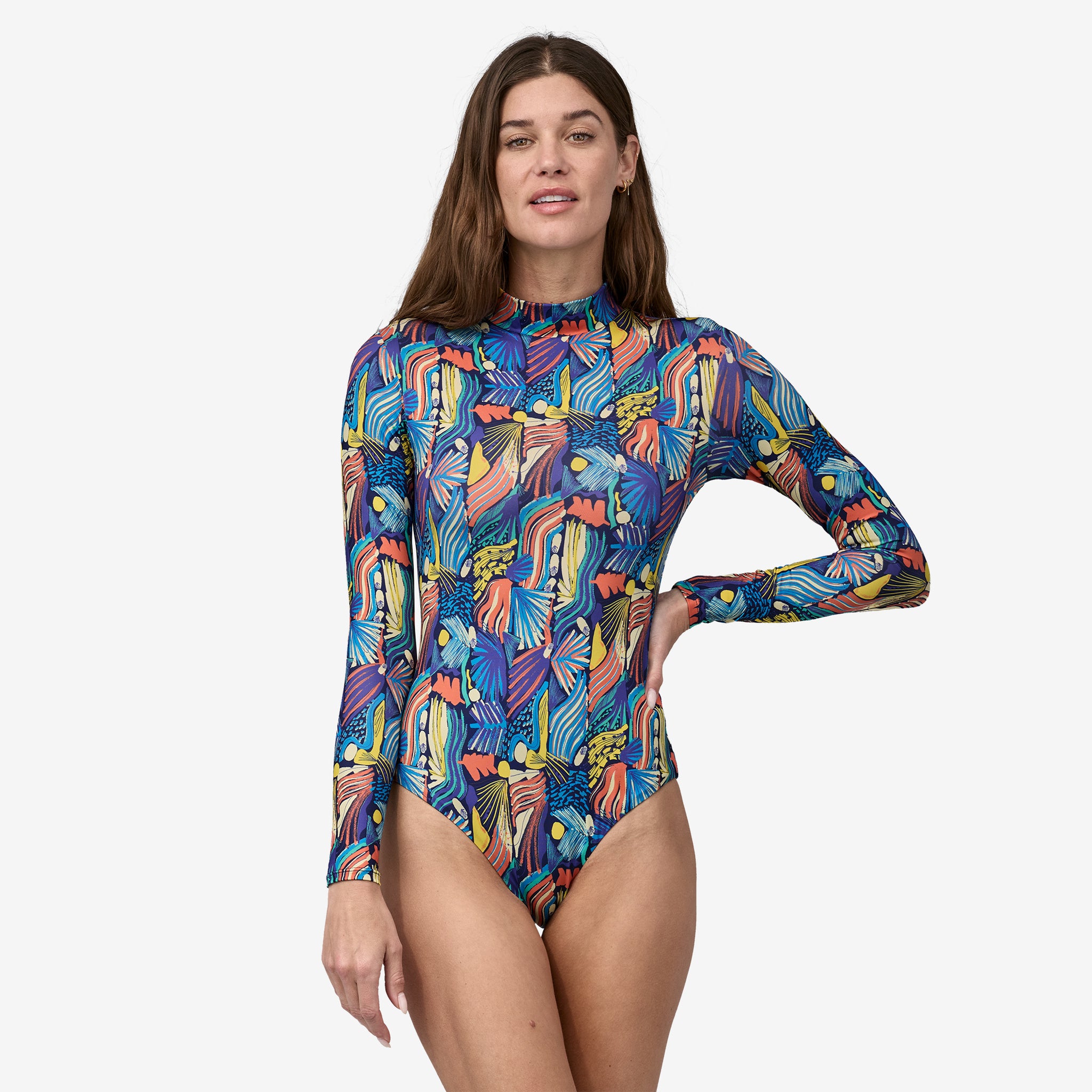 Women's Long-Sleeved Swell Seeker One-Piece Swimsuit