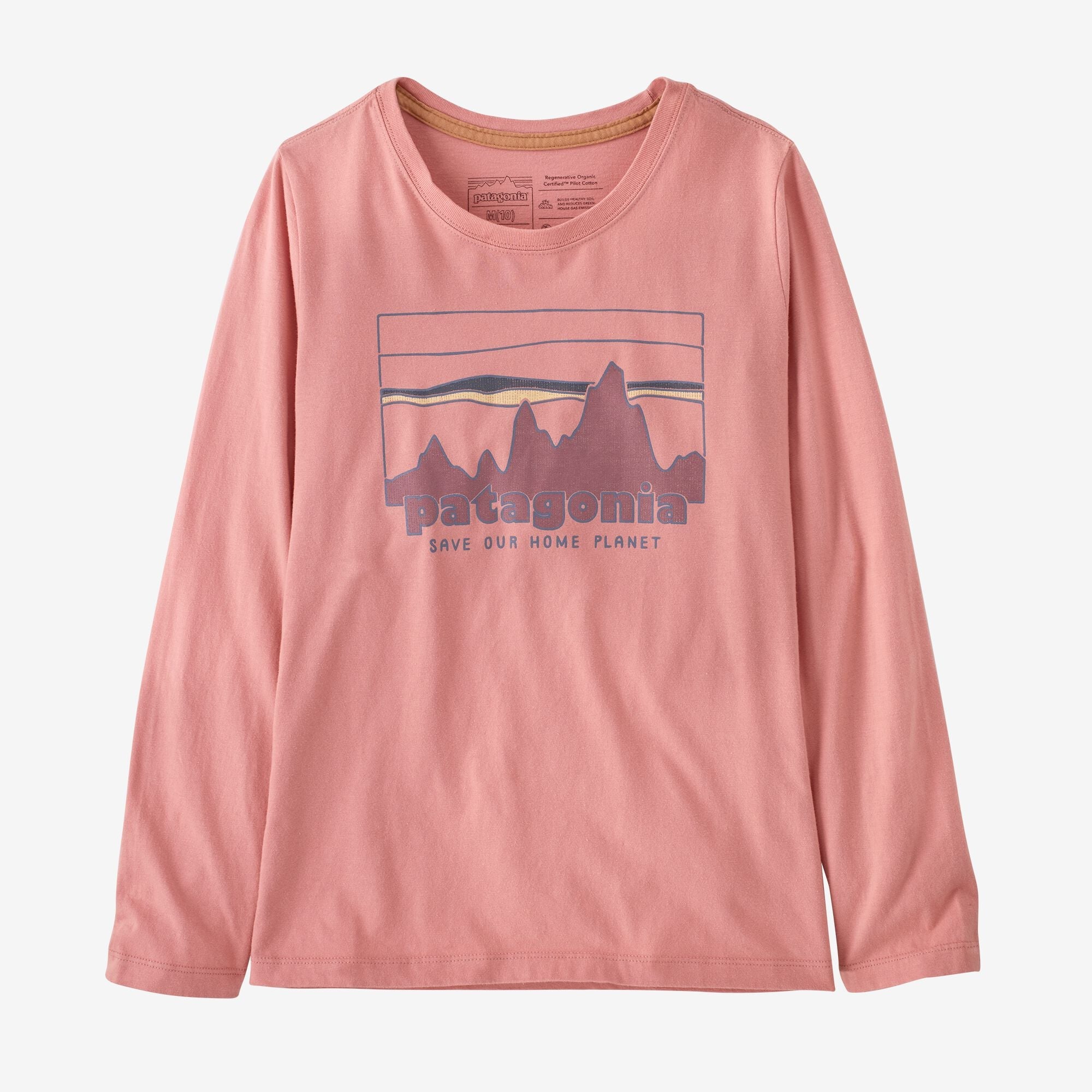 Girls' Long-Sleeved Regenerative Organic Certified™ Cotton Graphic T-Shirt