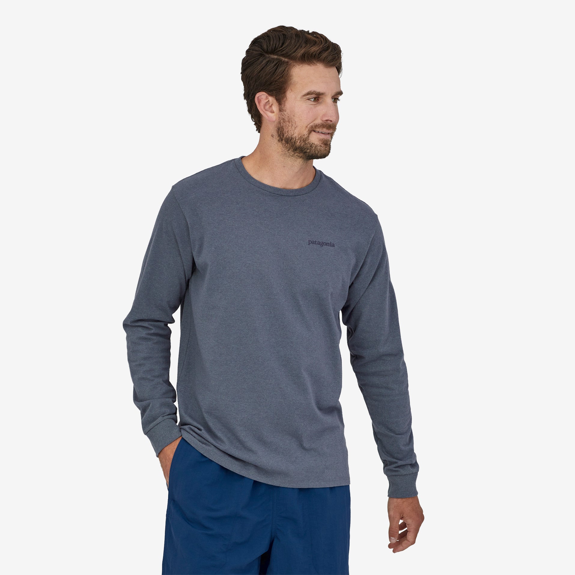 Men's Long-Sleeved Line Logo Ridge Responsibili-Tee®