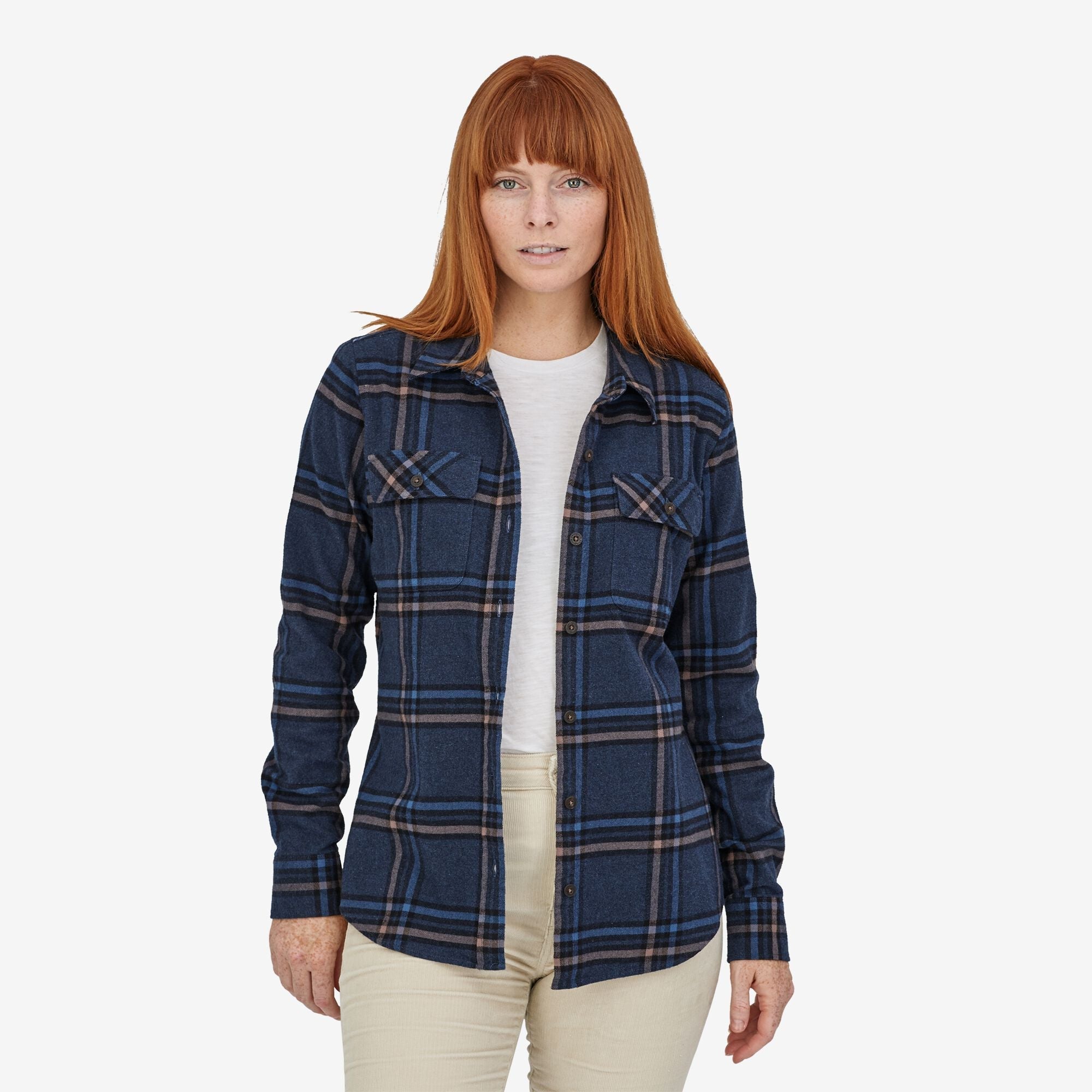 Women's Long-Sleeved Organic Cotton Midweight Fjord Flannel Shirt