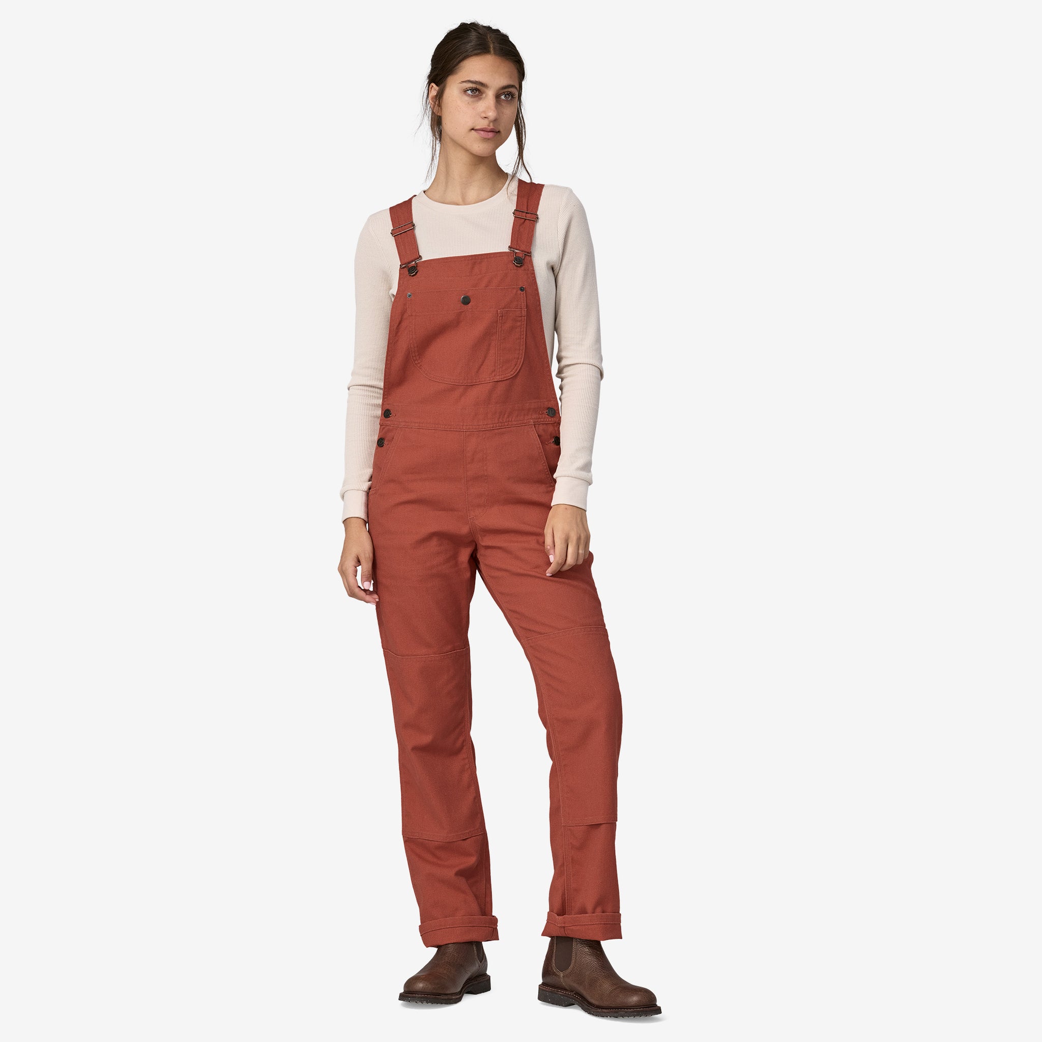 Women's All Seasons Hemp Canvas Bib Overalls - Regular Length