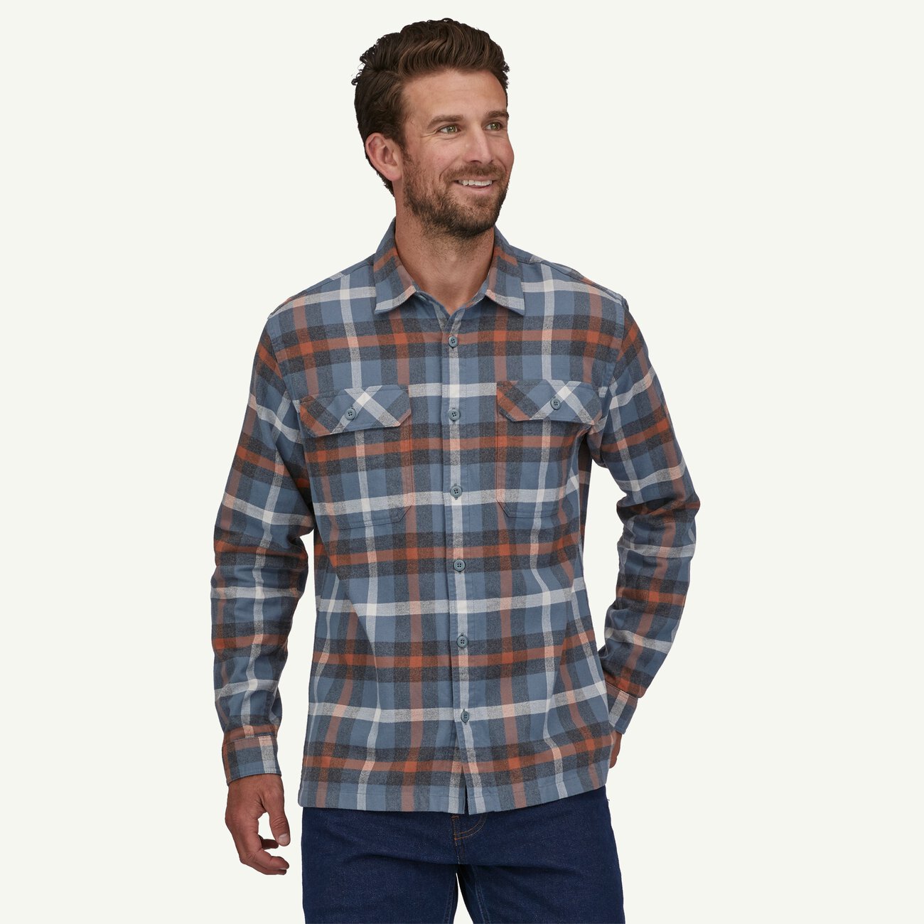 Men's Long-Sleeved Organic Cotton Midweight Fjord Flannel Shirt