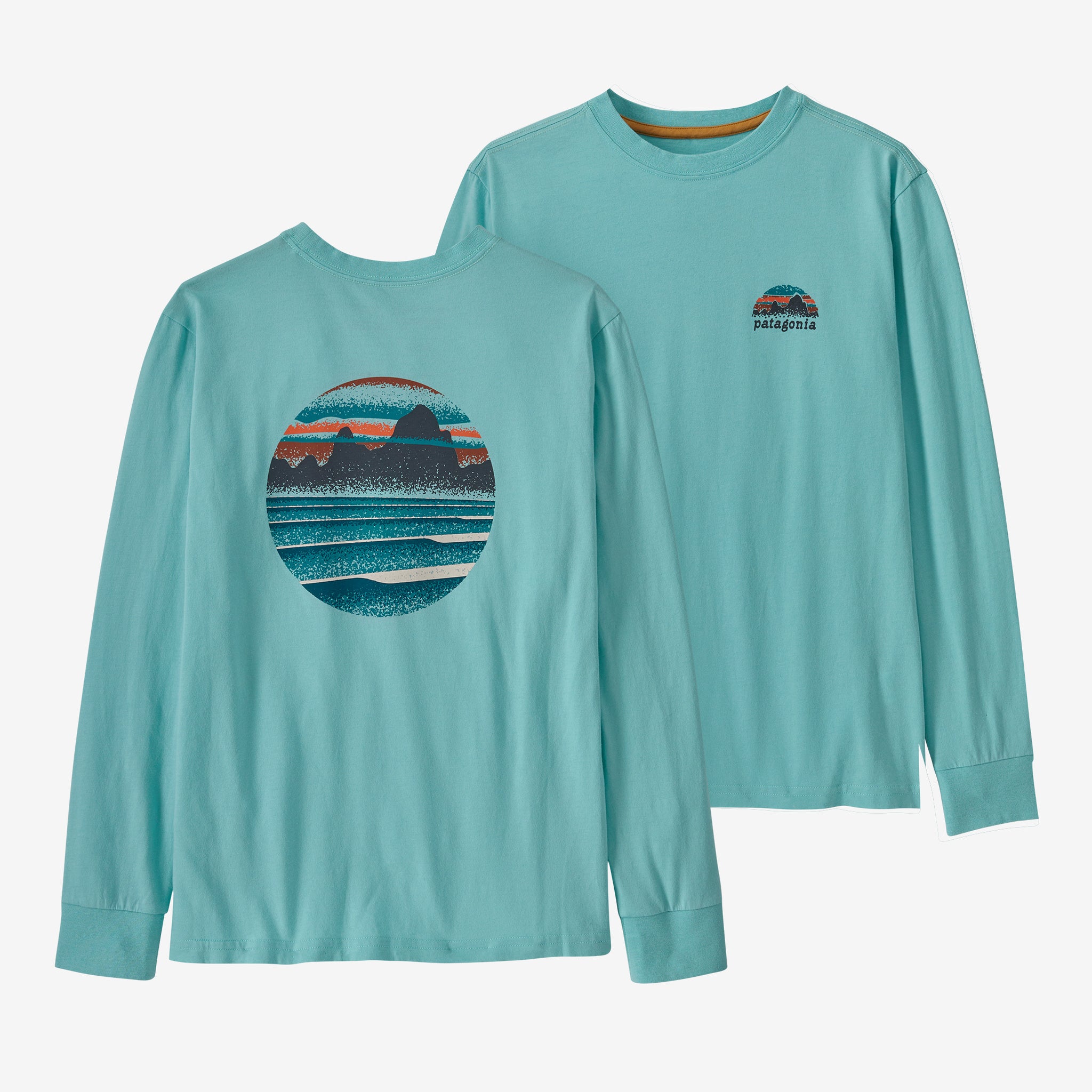 Kids' Long-Sleeved Regenerative Organic Certified™ Cotton Skyline Stencil T-Shirt