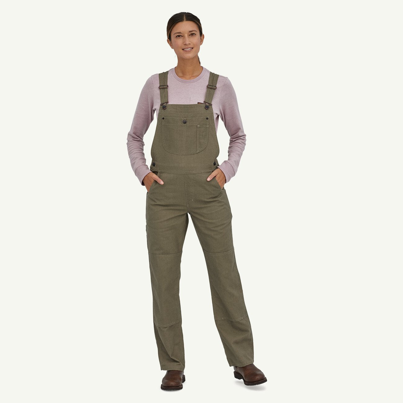 Women's All Seasons Hemp Canvas Bib Overalls - Regular Length