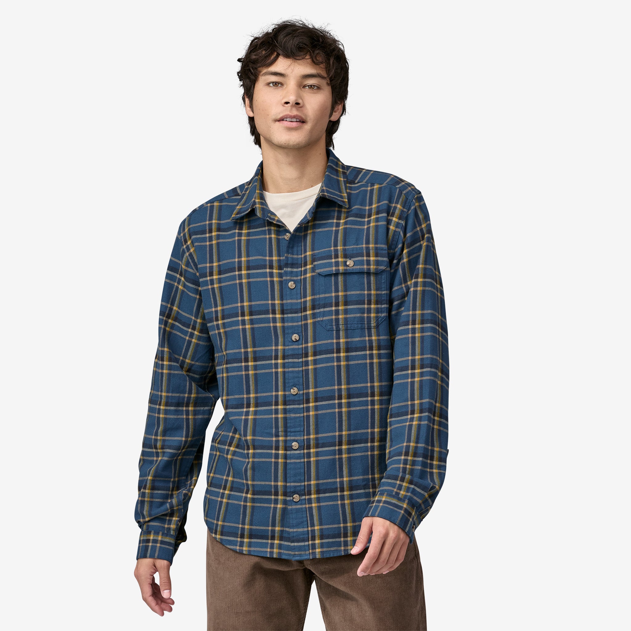 Men's Long-Sleeved Cotton in Conversion Lightweight Fjord Flannel Shirt