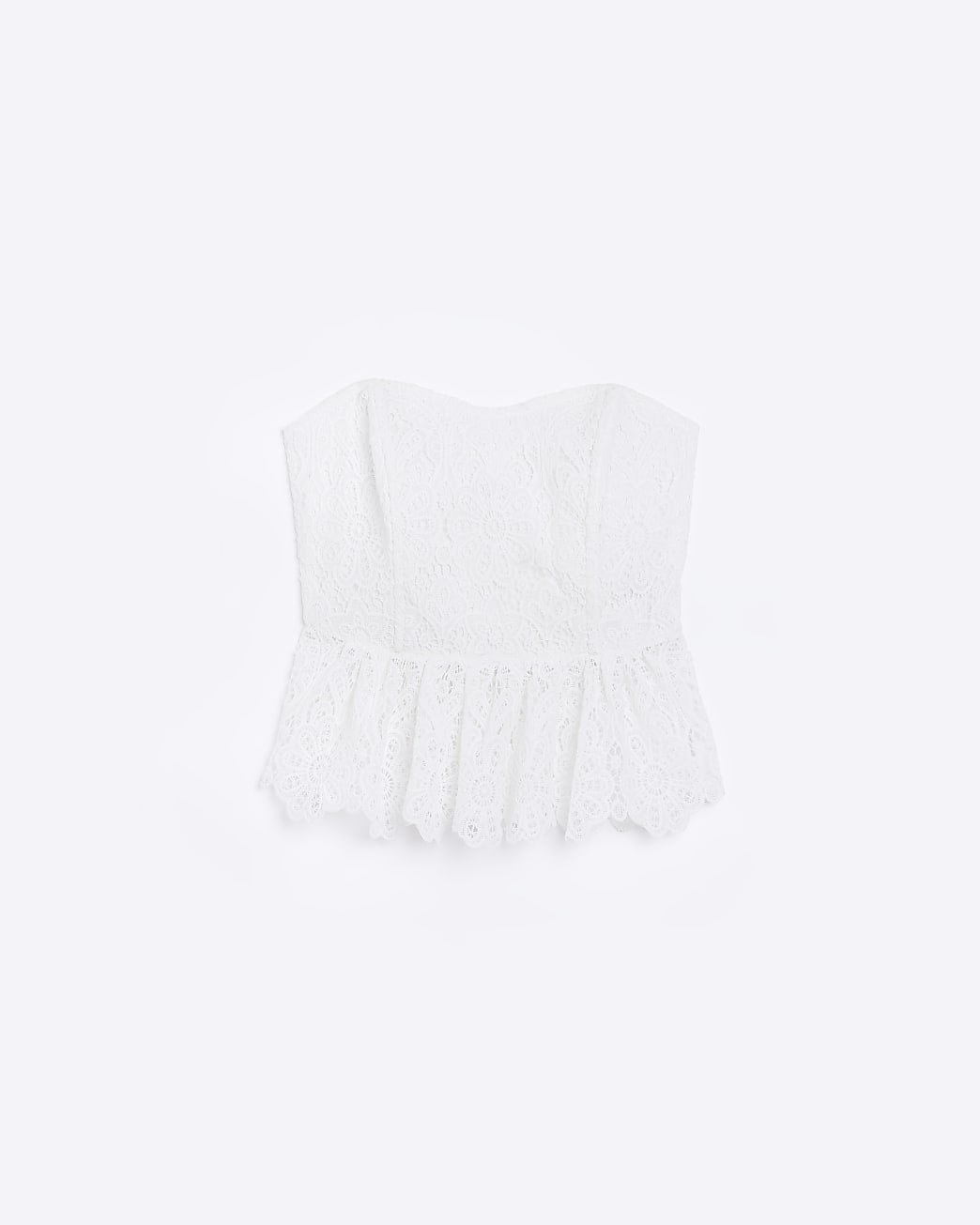 White lace corset top