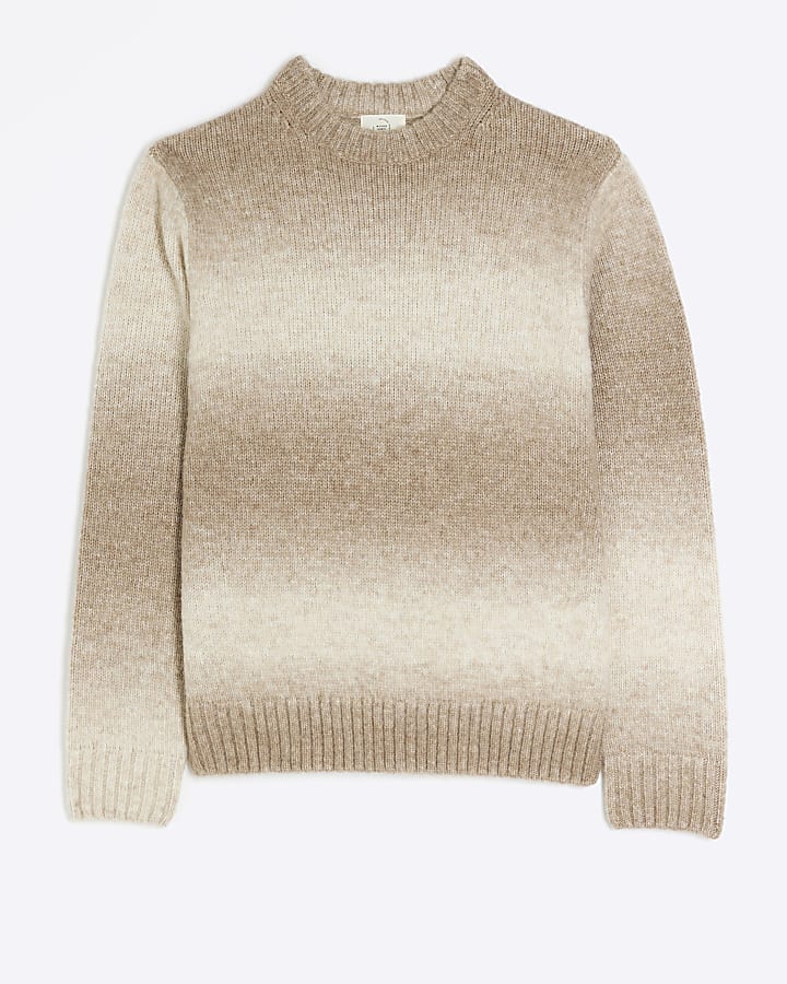 Stone slim fit ombre jumper