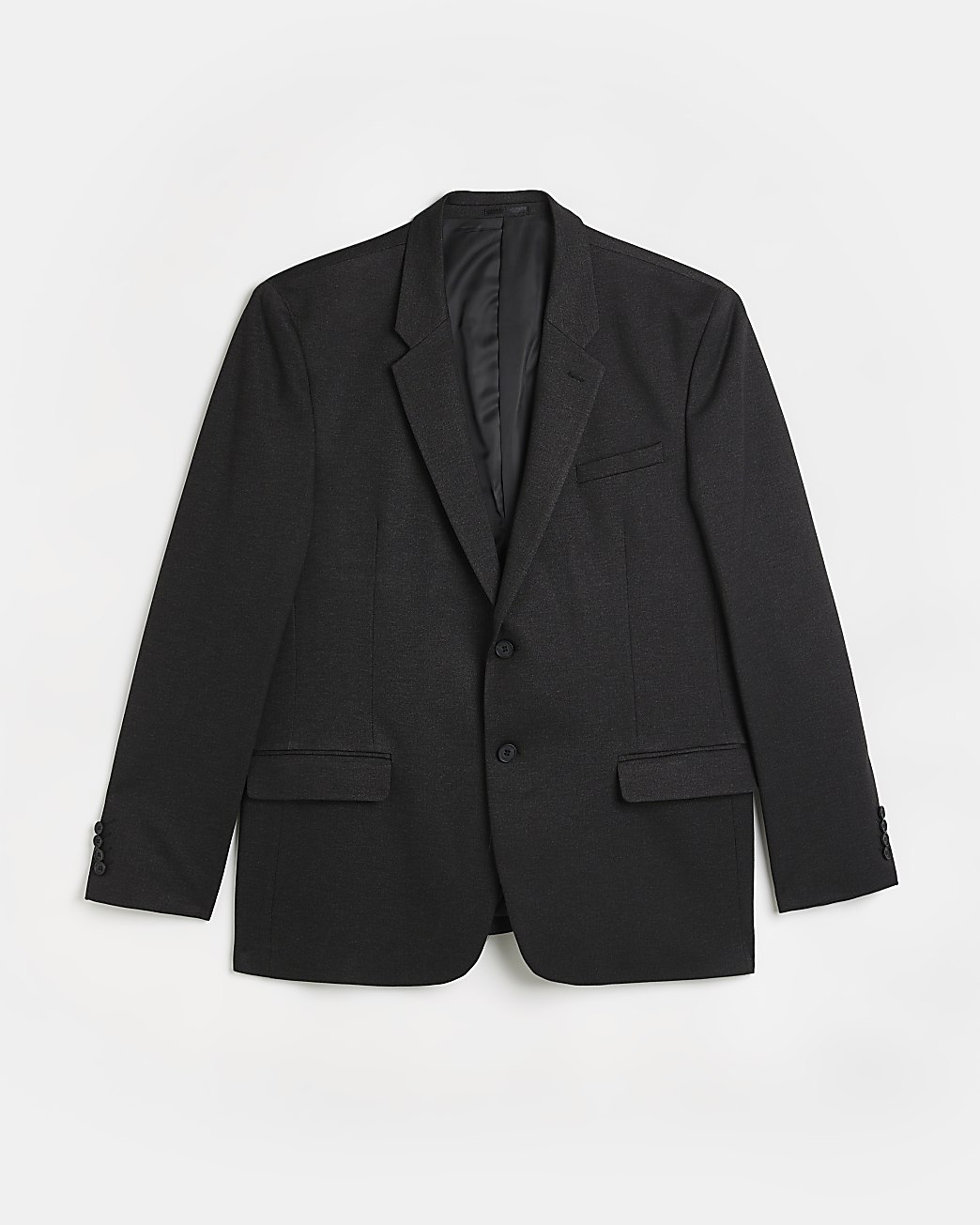 Big & Tall grey slim fit textured blazer