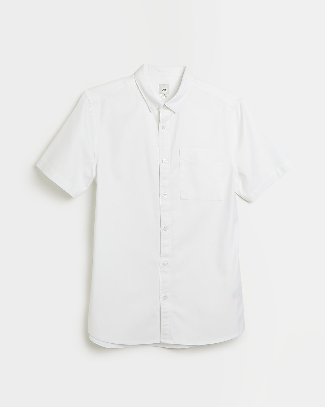 White Regular fit short sleeve Lyocell shirt
