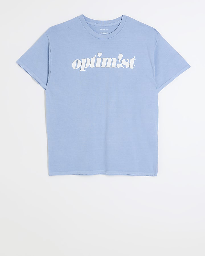 Blue graphic print t-shirt