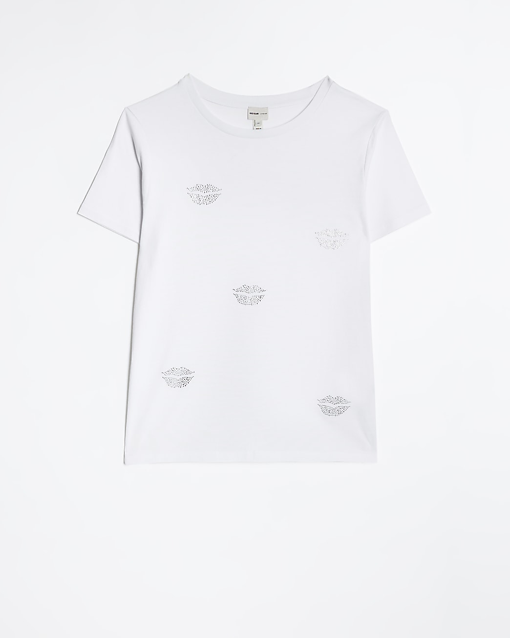 White diamante embellished t-shirt